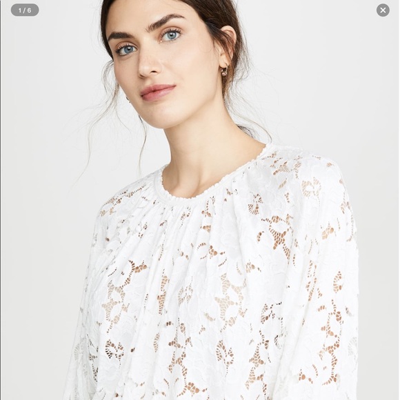 BoHo beautiful white lace blouse by Free People - Picture 3 of 6